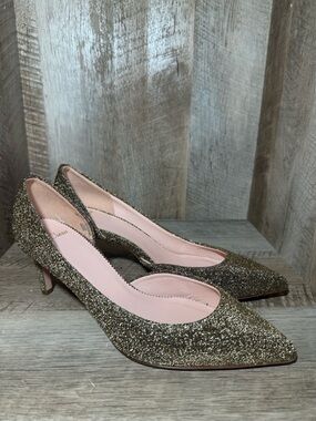 J Crew Colette Dorsay Glitter Pumps